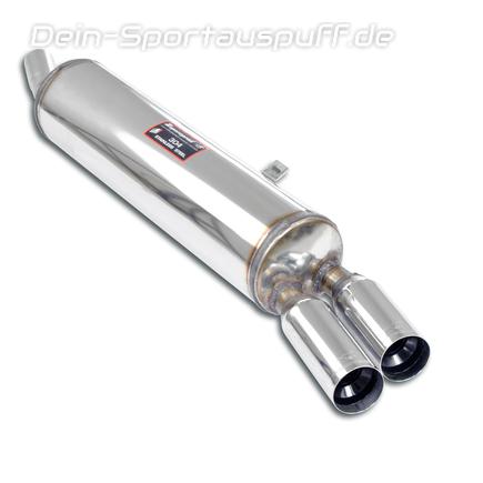 Supersprint Edelstahl Sportauspuff BMW 3er E30 316/316i/318i 2x70mm rund scharf versetzt