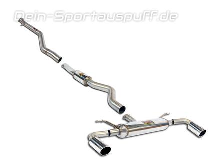 Supersprint Edelstahl Duplex Racing-Komplettanlage inkl. OPF-Ersatz BMW 2er F23 230i inkl. Facelift Für M240i-Heck je 100mm rund eingerollt abgeschrägt