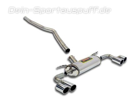 Supersprint Edelstahl Duplex Racing-Komplettanlage ab Kat BMW 1er F20/F21 125i je 2x80mm rund eingerollt abgeschrägt