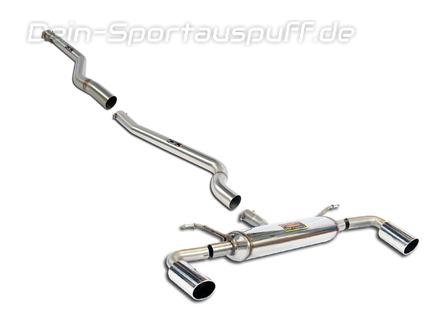 Supersprint Edelstahl Duplex Racing-Komplettanlage ab Kat BMW 2er F23 M240i je 100mm rund eingerollt abgeschrägt