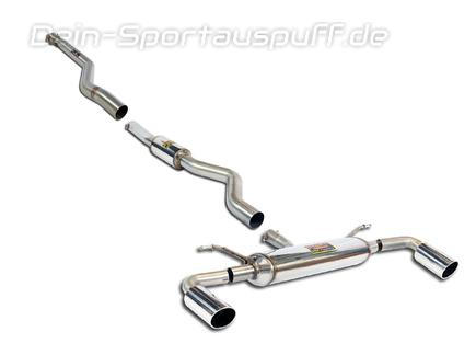 Supersprint Edelstahl Duplex Racing-Komplettanlage inkl. OPF-Ersatz BMW 2er F23 M240i je 100mm rund eingerollt abgeschrägt