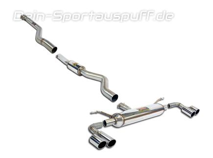 Supersprint Edelstahl Duplex Racing-Komplettanlage inkl. OPF-Ersatz BMW 2er F23 M240i je 2x80mm rund eingerollt abgeschrägt