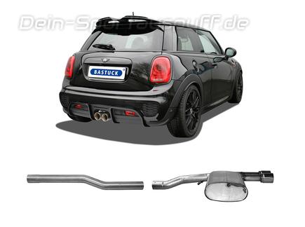 Bastuck Edelstahl Sportauspuff-Komplettanlage ab OPF Mini JCW F56 2x85mm rund doppelwandig gerade