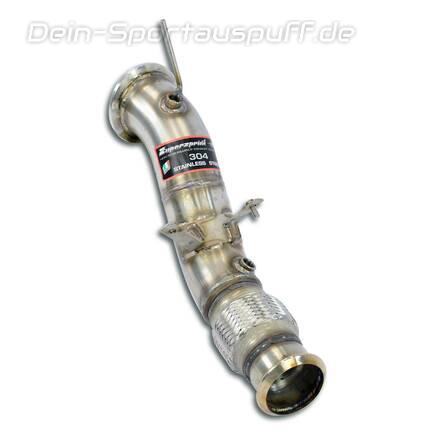 Supersprint Edelstahl Downpipe inkl. Kat-Ersatz BMW 5er G30/G31 520i (Mod. mit OPF)