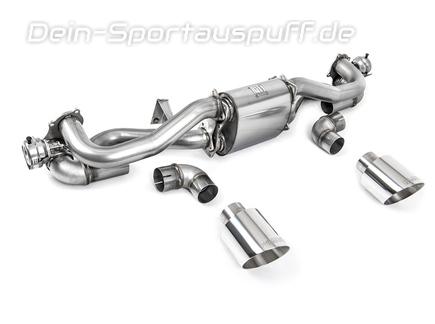 Milltek Edelstahl Sportauspuff-Komplettanlage ab OPF Porsche Boxster 4.0 GTS Typ 718 2x115mm rund doppelwandig abgeschrägt (bis 02/2020)