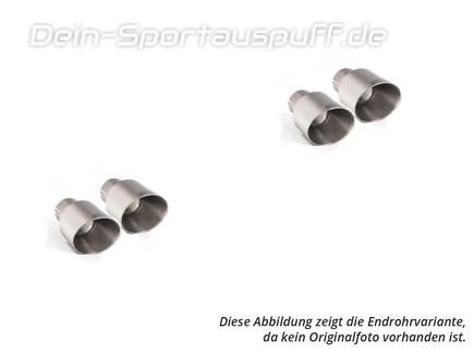 Milltek Edelstahl Duplex Sportauspuff Porsche Macan 2.9 GTS inkl. Turbo je 2x115mm rund doppelwandig abgeschrägt Titan matt