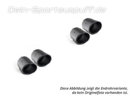 Milltek Edelstahl Duplex Sportauspuff Porsche Macan 2.9 GTS inkl. Turbo je 2x115mm rund eingerollt abgeschrägt Carbon