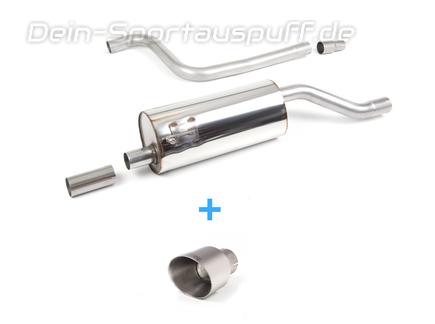Milltek Edelstahl Sportauspuff-Komplettanlage ab OPF Ford Fiesta Mk8 1.0l Ecoboost ST-Line 90mm rund doppelwandig abgeschrägt Titan matt