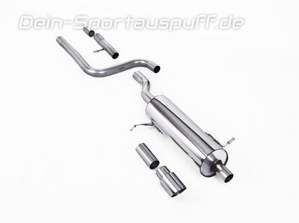 Milltek Edelstahl Sportauspuff-Komplettanlage ab OPF Ford Fiesta Mk8 1.0l Ecoboost 155PS ST-Line 90mm rund doppelwandig abgeschrägt