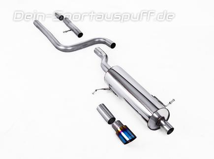 Milltek Edelstahl Sportauspuff-Komplettanlage ab OPF Ford Fiesta Mk8 1.0l Ecoboost 155PS ST-Line 90mm rund doppelwandig abgeschrägt Titan burned