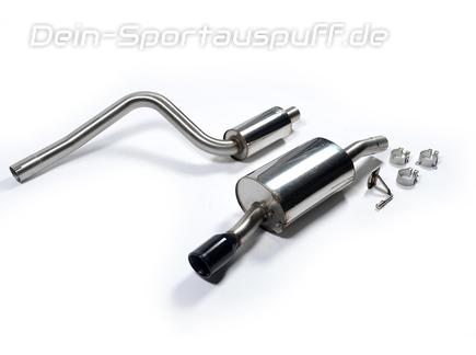 Milltek Edelstahl Sportauspuff-Komplettanlage ab Kat Ford Fiesta ST150 Mk6 1x rund eingerollt in schwarz
