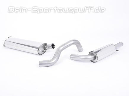 Milltek Edelstahl Sportauspuff-Komplettanlage ab Kat Audi A3 8L 1.9l TDI 2x50mm Dieseloptik nach unten gebogen
