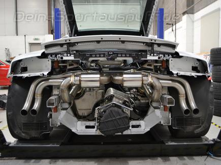 Milltek Duplex Edelstahl RACE-Sportauspuff Audi R8 5.2l V10 für originalen Endrohrausgang
