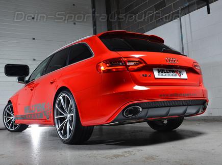 Milltek Edelstahl Duplex Racing-Komplettanlage ab Kat Audi RS4 B8