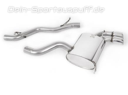 Milltek Edelstahl Racing-Komplettanlage ab Kat Audi S3 8P 3-Tür 2x80mm rund doppelwandig abgeschrägt