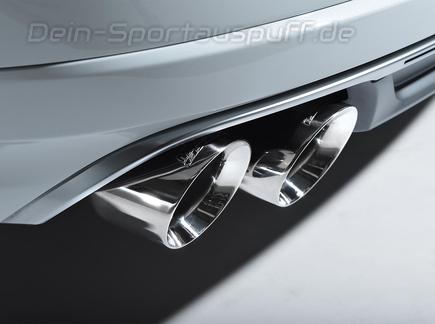 Milltek Edelstahl Duplex Sportauspuff-Komplettanlage ab Kat Audi S8 Typ D4 je 2x100mm rund doppelwandig abgeschrägt