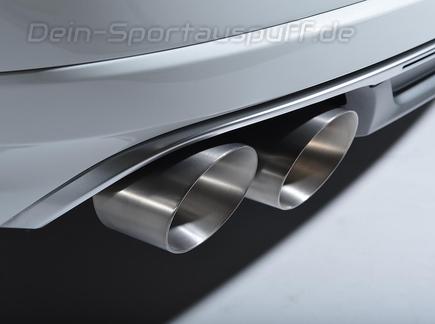 Milltek Edelstahl Duplex Sportauspuff-Komplettanlage ab Kat Audi S8 Typ D4 je 2x100mm rund doppelwandig abgeschrägt Titan matt