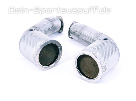 Milltek Edelstahl Downpipe mit 200-Zeller Sport-Kats SQ7 Typ 4M