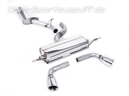 Milltek Edelstahl Duplex Sportauspuff-Komplettanlage ab Kat Audi TT 8J 3.2l V6 je 100mm rund doppelwandig abgeschrägt