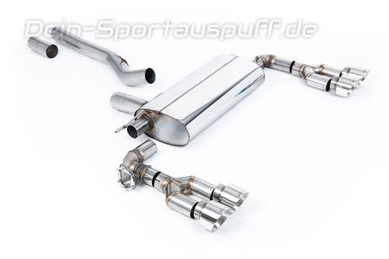 Milltek Edelstahl Duplex Sportauspuff-Komplettanlage ab OPF BMW 1er F40 M135i je 2x100mm rund doppelwandig abgeschrägt