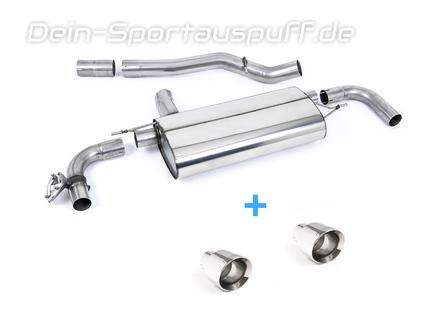 Milltek Edelstahl Duplex Sportauspuff-Komplettanlage ab OPF BMW 1er F40 128ti je 115mm rund doppelwandig abgeschrägt