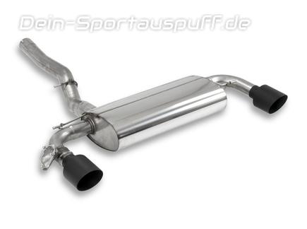 Milltek Edelstahl Duplex Sportauspuff-Komplettanlage ab OPF BMW 1er F40 128ti je 115mm rund doppelwandig abgeschrägt in schwarz