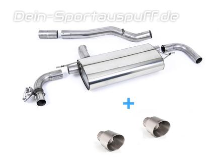 Milltek Edelstahl Duplex Sportauspuff-Komplettanlage ab OPF BMW 1er F40 128ti je 115mm rund doppelwandig abgeschrägt Titan matt