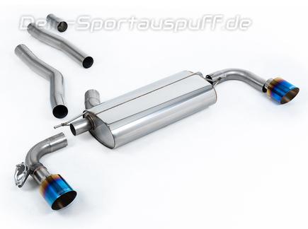 Milltek Edelstahl Duplex Sportauspuff-Komplettanlage ab OPF BMW 1er F40 128ti je 115mm rund doppelwandig abgeschrägt Titan burned