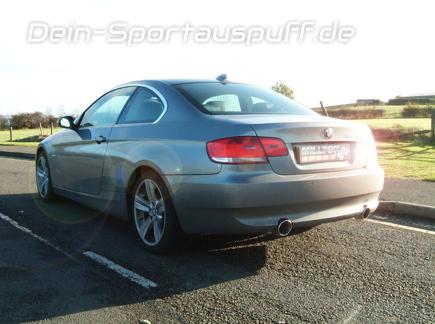 Milltek Edelstahl Duplex Racing-Komplettanlage inkl. Nachkat-Ersatz BMW 3er E92 335i je 100mm rund eingerollt abgeschrägt