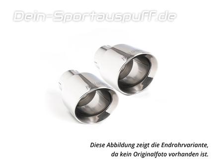 Milltek Edelstahl Sportauspuff-Komplettanlage ab Kat BMW 3er F30 320i M Sport Facelift 2x76mm rund doppelwandig abgeschrägt