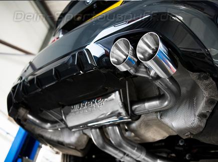 Milltek Edelstahl Duplex Racing-Komplettanlage inkl. OPF-Ersatz BMW 3er G20 G21 M340i je 2x100mm rund doppelwandig abgeschrägt