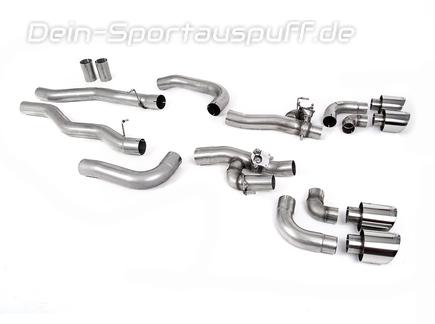 Milltek Edelstahl Duplex Racing-Komplettanlage ab OPF BMW 8er M8 je 2x115mm rund doppelwandig abgeschrägt