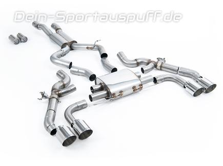 Milltek Edelstahl Duplex Sportauspuff-Komplettanlage ab OPF BMW X3M F97 je 2x115mm rund doppelwandig abgeschrägt