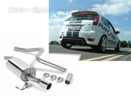 Milltek Edelstahl Racing-Komplettanlage ab Kat Ford Fiesta ST150 Mk6 1x rund eingerollt