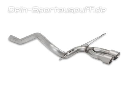 Milltek Edelstahl Racing-Komplettanlage ab Kat Ford Focus 3 ST Diesel 2x100mm rund doppelwandig abgeschrägt Titan matt