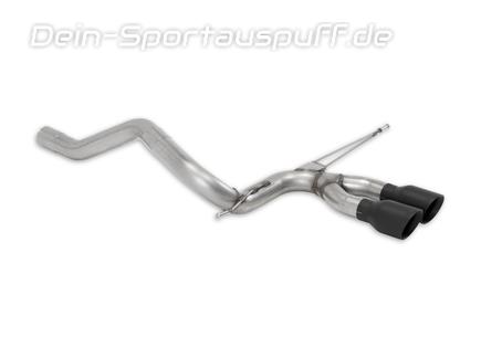 Milltek Edelstahl Racing-Komplettanlage ab Kat Ford Focus 3 ST Diesel 2x100mm rund doppelwandig abgeschrägt schwarz