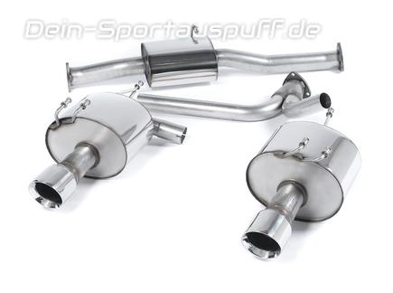 Milltek Edelstahl Duplex Sportauspuff-Komplettanlage ab Kat Honda S2000 je 100mm rund doppelwandig abgeschrägt