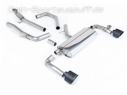 Milltek Edelstahl Duplex Racing-Komplettanlage inkl. OPF-Ersatz Hyundai i30 N Performance 280PS (ab Bj. 2021) je 139mm rund doppelwandig abgeschrägt in schwarz