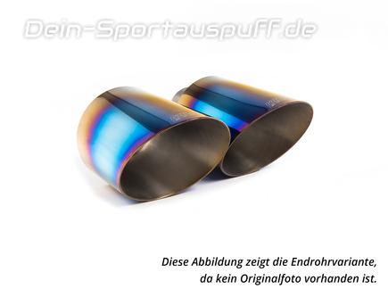 Milltek Edelstahl Duplex Sportauspuff-Komplettanlage ab Kat Jeep Gladiator 3.6l je 115mm rund doppelwandig abgeschrägt Titan burned