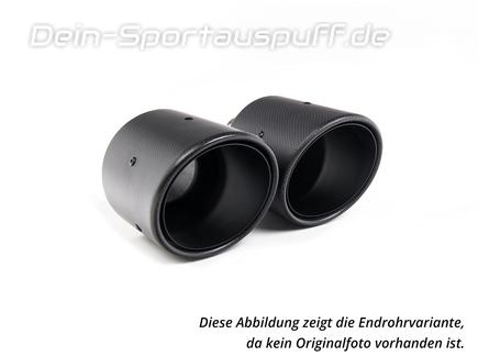 Milltek Edelstahl Sidepipe Sportauspuff-Komplettanlage ab Kat Jeep Gladiator 3.6l je 115mm rund eingerollt abgeschrägt Carbon