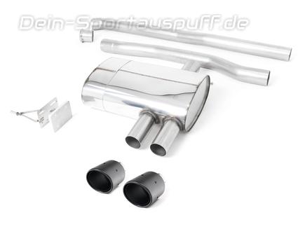 Milltek Edelstahl Racing-Komplettanlage inkl. OPF-Ersatz Mini F56 Cooper S inkl. JCW GP 2x90mm rund eingerollt abgeschrägt aus Carbon