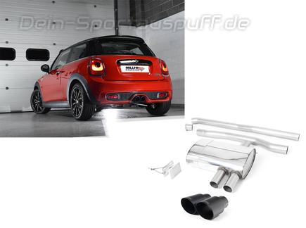 Milltek Edelstahl Racing-Komplettanlage inkl. OPF-Ersatz Mini F56 Cooper S inkl. JCW GP 2x90mm rund doppelwandig abgeschrägt in schwarz