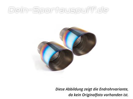 Milltek Edelstahl Racing-Komplettanlage inkl. OPF-Ersatz Mini F55 Cooper S 2x90mm rund doppelwandig abgeschrägt Titan burned