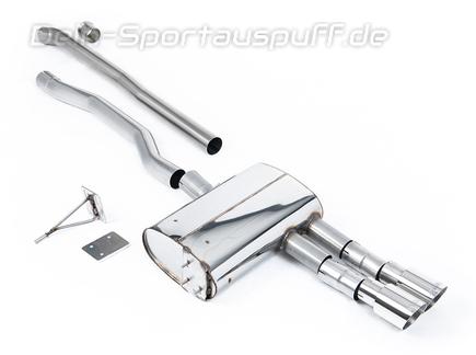 Milltek Edelstahl Racing-Komplettanlage inkl. OPF-Ersatz Mini F55 Cooper S 2x90mm rund doppelwandig abgeschrägt