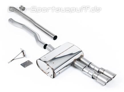 Milltek Edelstahl Racing-Komplettanlage inkl. OPF-Ersatz Mini F55 Cooper S 2x90mm rund doppelwandig abgeschrägt Titan matt