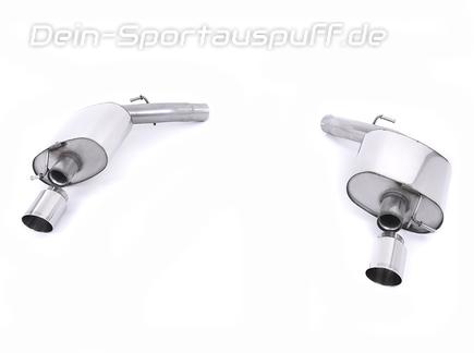 Milltek Edelstahl Duplex Sportauspuff Ranger Rover Sport 5.0 (Typ L494) je 90mm rund doppelwandig abgeschrägt