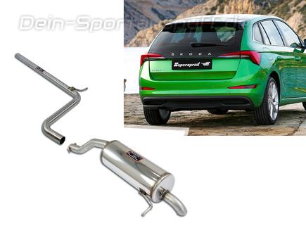 Supersprint Edelstahl Racing-Komplettanlage ab OPF Skoda Scala 1.0l TSI