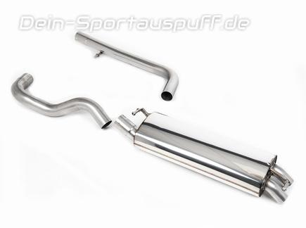 Milltek Edelstahl Racing-Komplettanlage ab Kat Seat Leon 1.9 TDI Typ 1M 2x50mm Dieseloptik nach unten gebogen