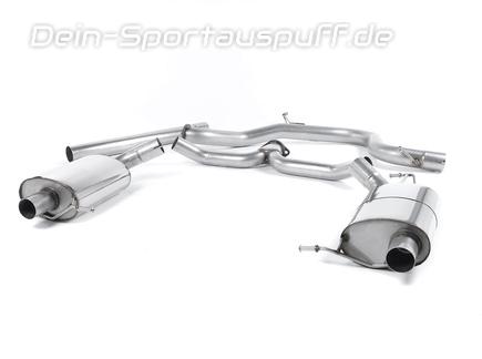 Milltek Edelstahl Duplex Racing-Komplettanlage ab Kat Skoda Octavia RS Typ 5E für originalen Endrohrausgang
