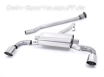 Milltek Edelstahl Duplex Racing-Komplettanlage ab Kat Toyota GT86 je 115mm rund doppelwandig abgeschrägt